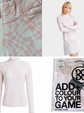 G/FORE Golf Tennis Pickleball quarter zip Long Sleeve Shirt Top NWT S & L